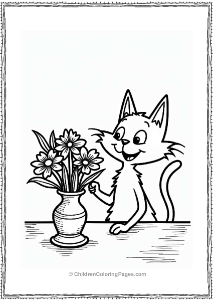 Pete The Cat Arranging Flowers Free PDF Printable
