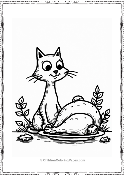 Pete The Cat At Thanksgiving Feast Free PDF Printable
