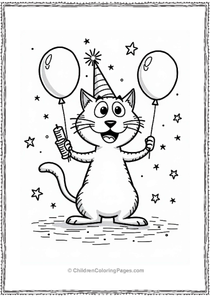 Pete The Cat Celebrating New Years Eve Free PDF Printable