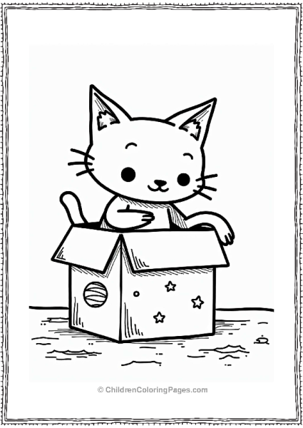 Pete The Cat Spaceship Coloring Page Free PDF Printable