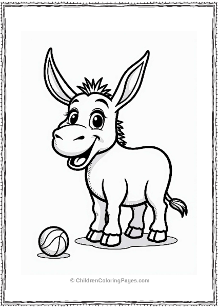 Playful Shrek Donkey Surrounded By Toys Free PDF Printable