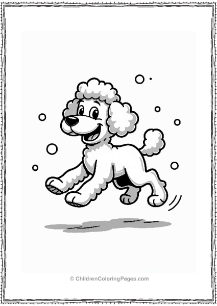 Poodle Jumping With Excitement Free PDF Printable