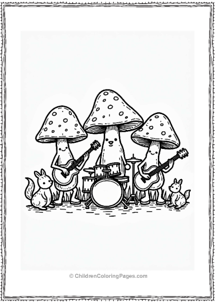 Portobello Mushroom Band In The Woods Free PDF Printable