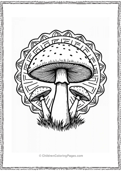 Portobello Mushroom Mandala Free PDF Printable