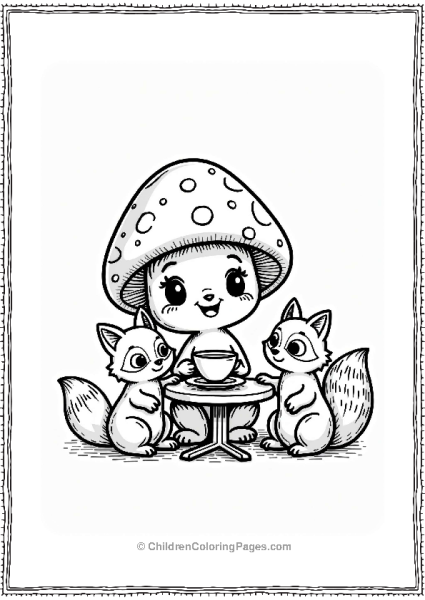 Portobello Mushroom Tea Party Free PDF Printable