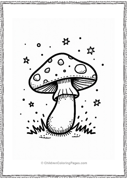Portobello Mushroom With Dotted Patterns Free PDF Printable