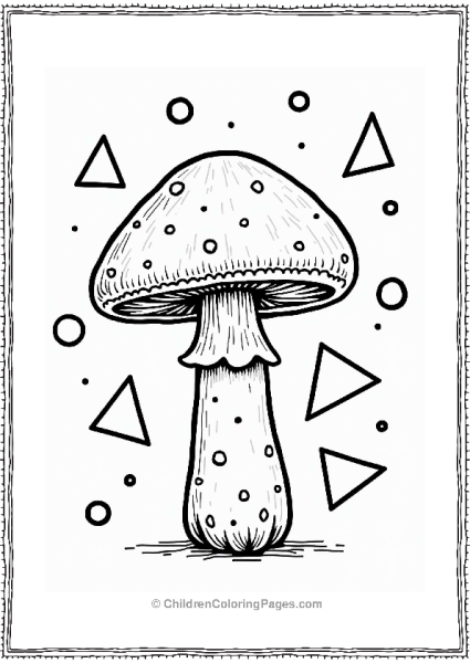 Portobello Mushroom With Geometric Shapes Free PDF Printable