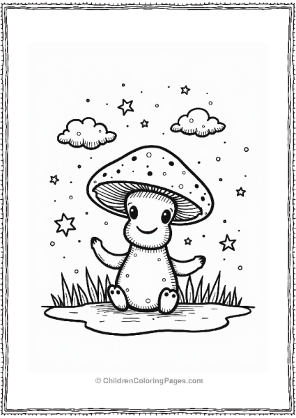 Portobello Mushroom With Stars Free PDF Printable