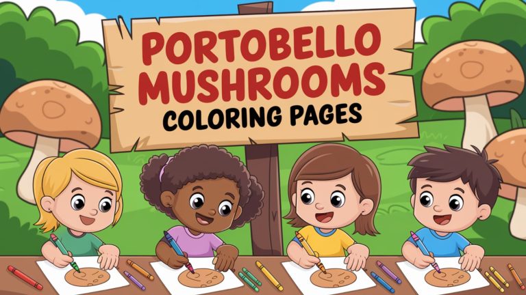 Portobello Mushrooms Coloring Pages