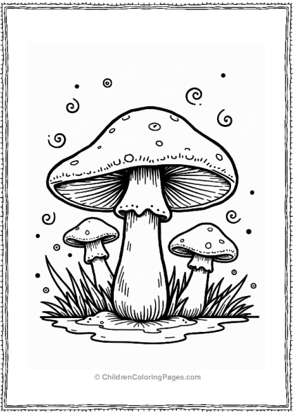 Portobello Mushrooms In A Garden Free PDF Printable