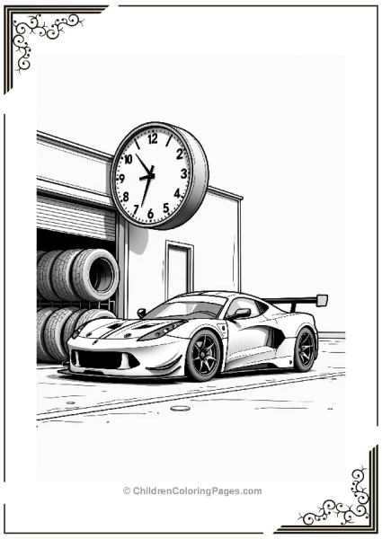 Racecar In A Pit Stop Free PDF Printable