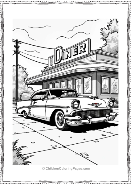 Retro Lowrider Car At Night Free PDF Printable