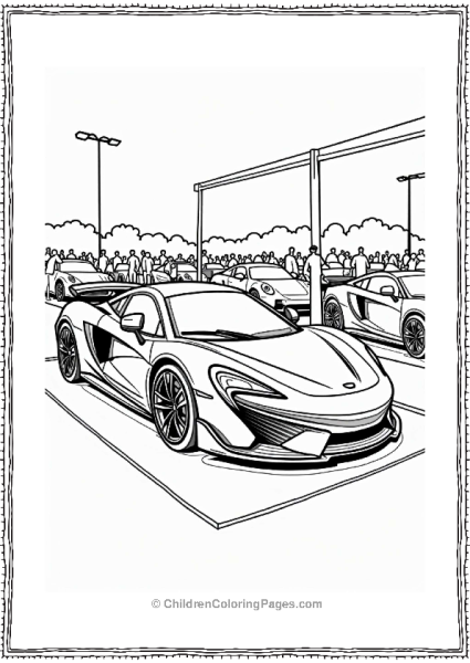 Rural Cars Sports Car At Auto Show Free PDF Printable