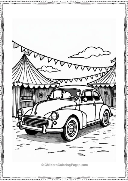 Rural Cars Vintage Car At County Fair Free PDF Printable