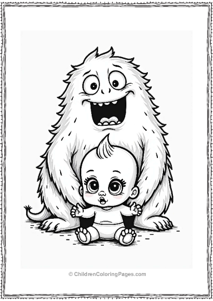 Scared Cry Babies Hiding Behind A Monster Free PDF Printable
