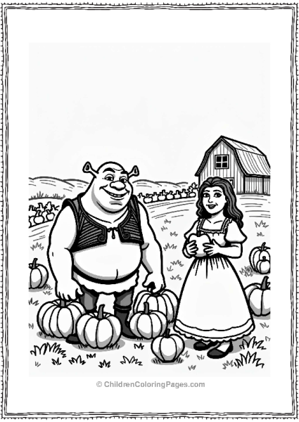 Shrek And Fiona At The Harvest Festival Free PDF Printable