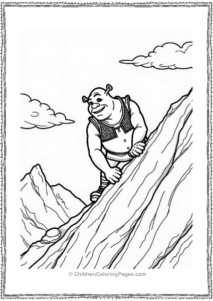 Shrek Climbing The Mountain Free PDF Printable