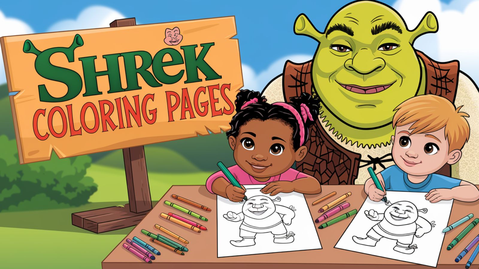 Shrek Coloring Pages – Free PDF Printables 🧅💚🐉