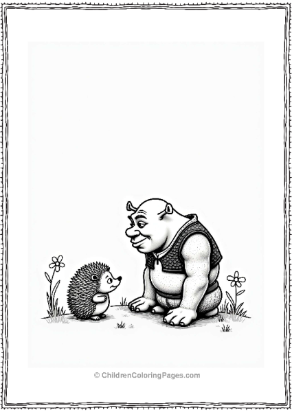 Shrek Meeting A Curious Hedgehog Free PDF Printable
