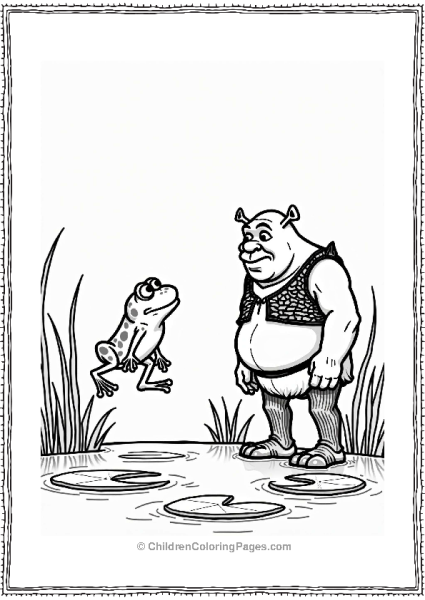 Shrek Meets A Bouncing Frog Free PDF Printable