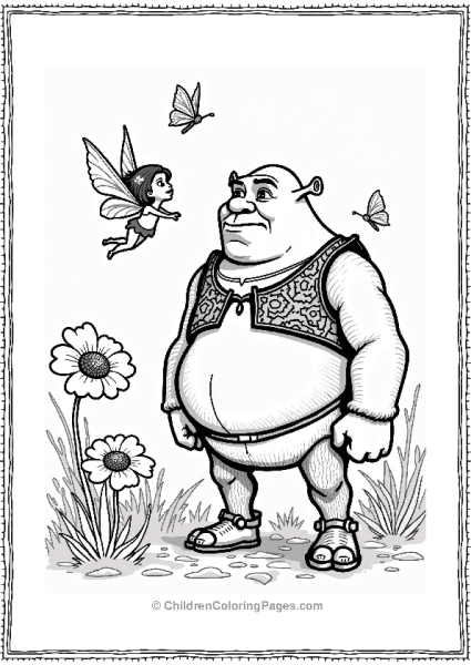 Shrek With A Mischievous Fairy Free PDF Printable