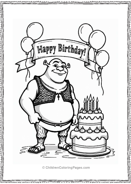 Shreks Birthday Celebration Free PDF Printable