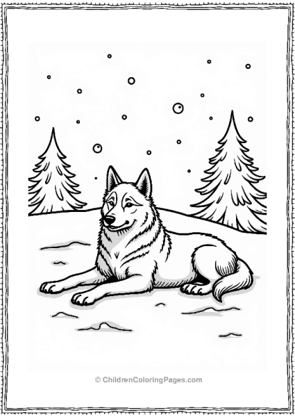 Siberian Husky On A Snowy Hill Free PDF Printable