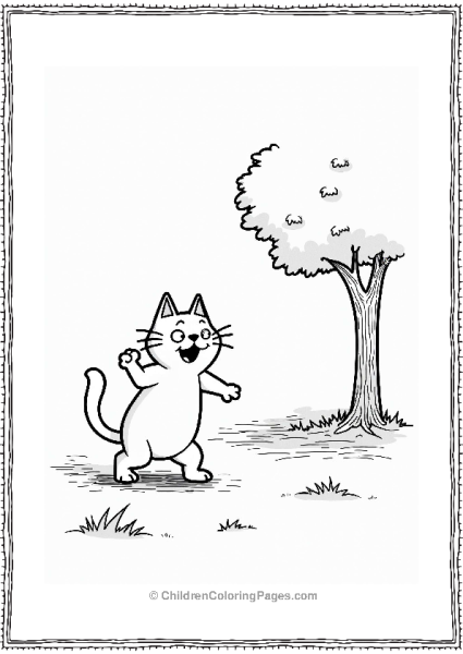 Simon’s Cat Chasing A Shadow Free PDF Printable