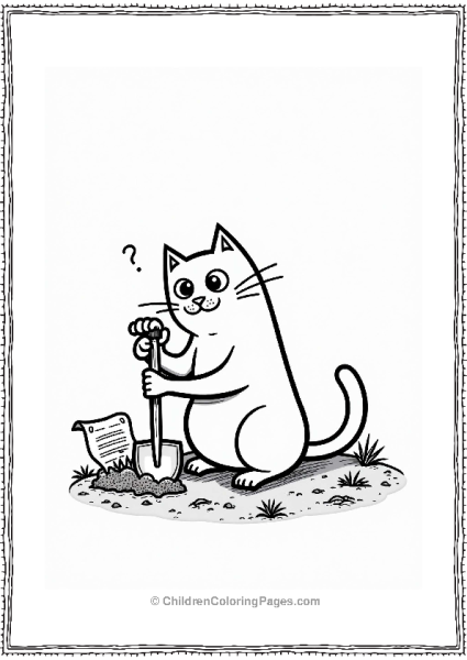 Simon’s Cat Digging For Treasure Free PDF Printable