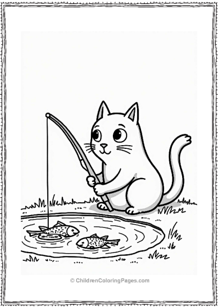 Simon’s Cat Fishing By The Pond Free PDF Printable