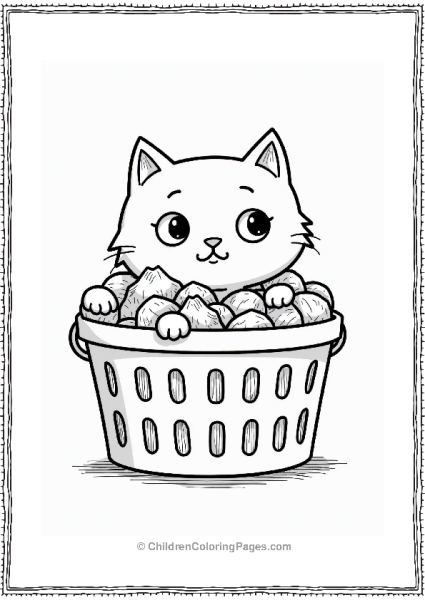 Simons Cat Hiding In A Laundry Basket Free PDF Printable
