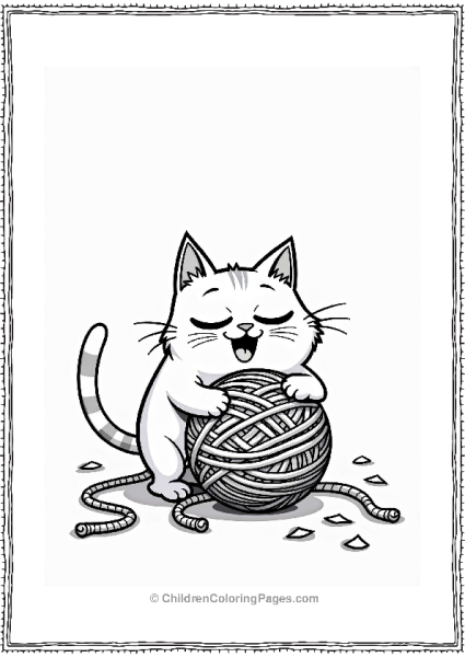 Simon’s Cat Tangled In Yarn Free PDF Printable