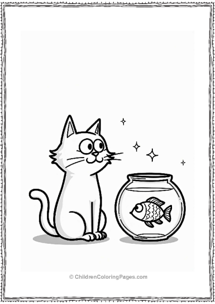 Simon’s Cat Watching A Fishbowl Free PDF Printable