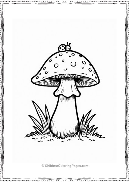 Single Portobello Mushroom In The Garden Free PDF Printable