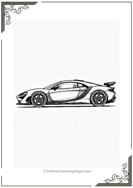 Sleek Racing Sports Cars Outline Free PDF Printable