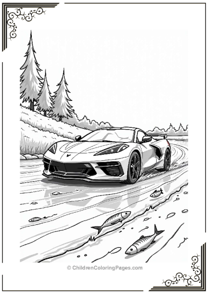 Sleek Sports Cars By The Riverbank Free PDF Printable