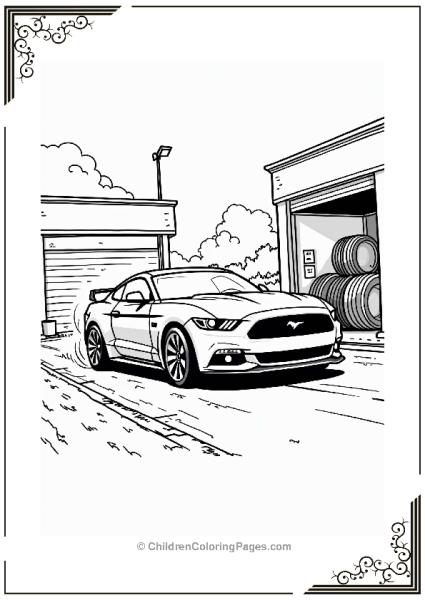 Sports Cars At A Pit Stop Free PDF Printable