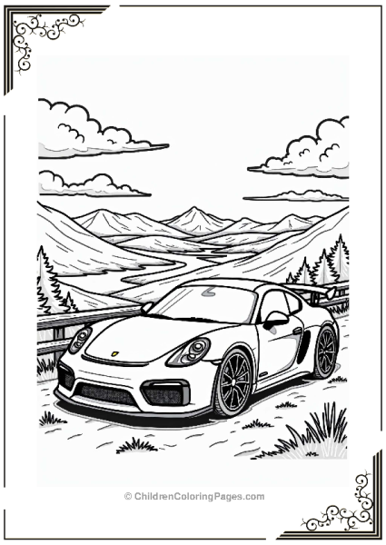 Sports Cars At Scenic Overlook Free PDF Printable