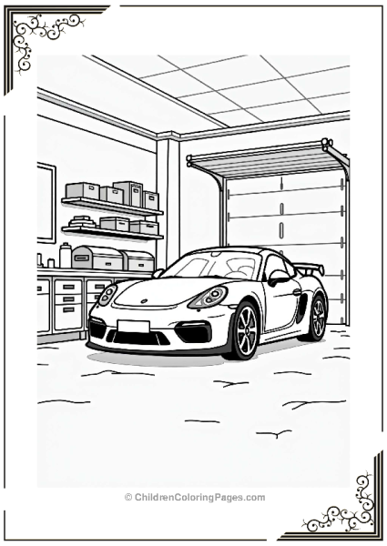 Sports Cars In A Garage Free PDF Printable