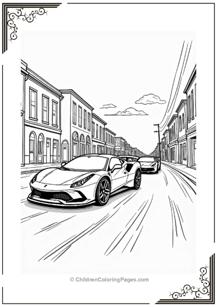 Sports Cars Racing In The City Free PDF Printable