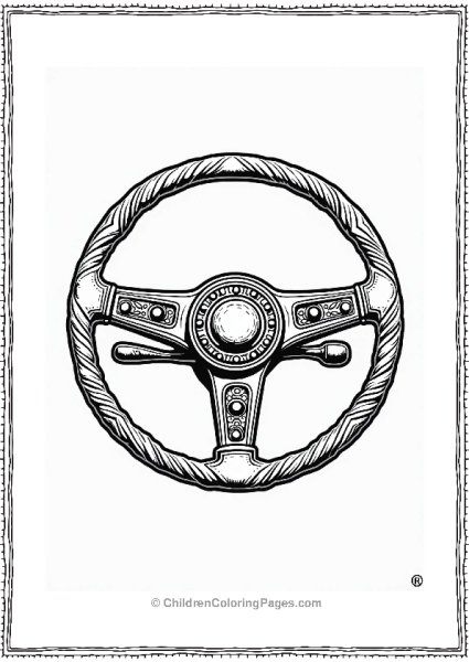 Stylish Steering Wheel For Lowrider Cars Free PDF Printable
