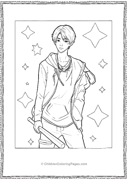 Suga From BTS With A Bat Free PDF Printable