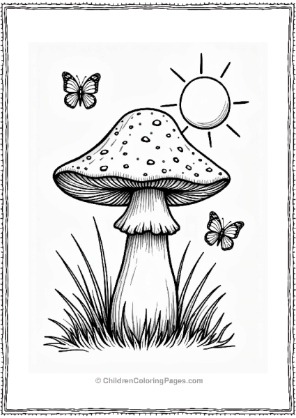 Summer Mushroom Under The Sun Free PDF Printable