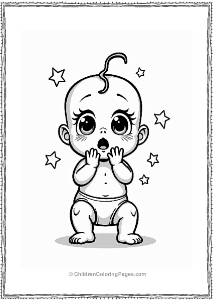 Surprised Cry Babies Illustration Free PDF Printable