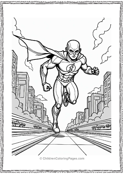 The Flash In A Futuristic City 1 Free PDF Printable