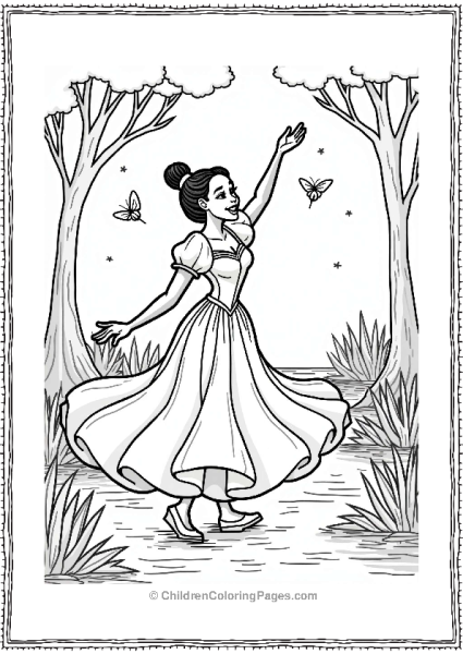Tiana Dancing With Fireflies In The Bayou Free PDF Printable