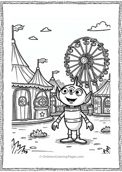 Toy Story Alien Toy At Space Carnival Free PDF Printable