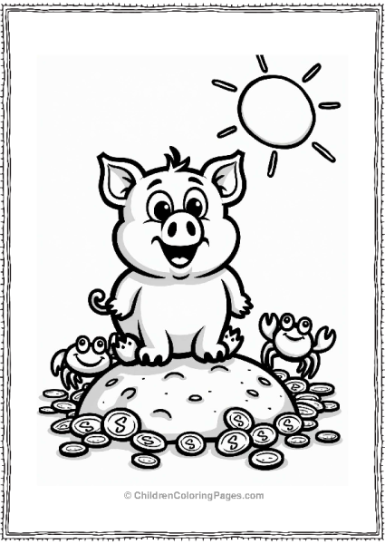 Toy Story Hamm On Treasure Island Free PDF Printable