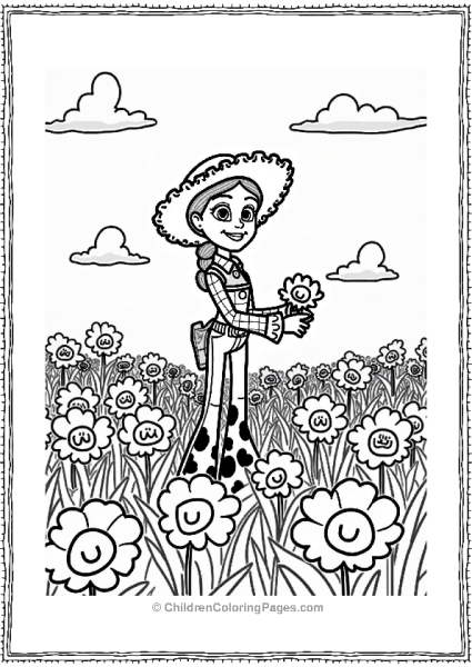 Toy Story Jessie In A Flower Field Free PDF Printable
