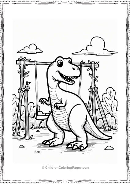 Toy Story Rex In A Dinosaur Playground Free PDF Printable